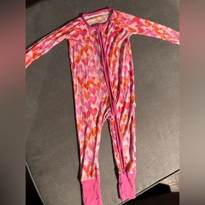 Little Sleepies Pink Hearts Zippy